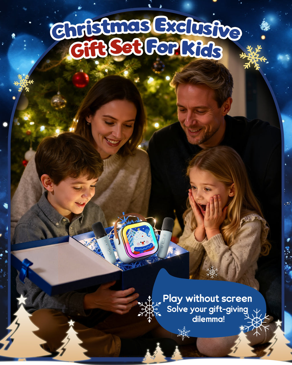 Mini Karaoke Machine for Kids, 2025 TOP Toys Birthday Gifts Ideas for Girls Ages 4, 5, 6, 7, 8, 9, 10, 12+ Years Old, Portable MP3 Player with 2 Wireless Mics for Party